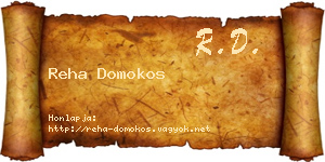 Reha Domokos névjegykártya